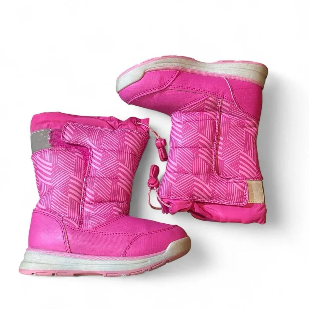 Pink Quilted Winter Boots
